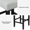 Artiss 4x Bar Stools Kitchen Dining Chairs Counter Fabric Stool Wooden Ada Grey - OZ Home Deals