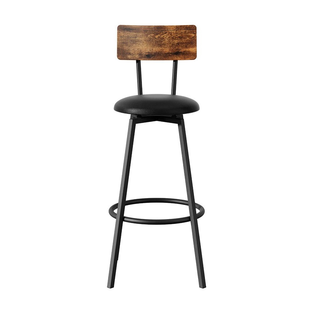 Artiss 4X Industrial Bar Stools Upholstered Counter Chairs Steel Frame Anti-Scratch - OZ Home Deals
