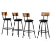 Artiss 4X Industrial Bar Stools Upholstered Counter Chairs Steel Frame Anti-Scratch - OZ Home Deals