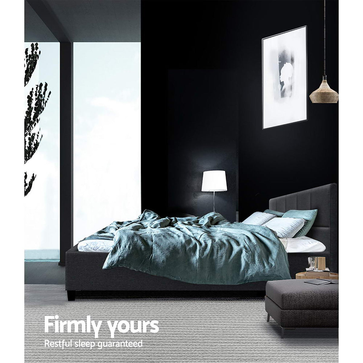 Artiss Bed Frame Queen Size Charcoal TINO - OZ Home Deals