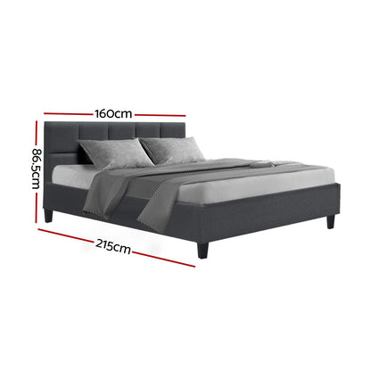 Artiss Bed Frame Queen Size Charcoal TINO - OZ Home Deals
