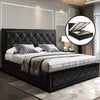 Artiss Bed Frame Queen Size Gas Lift Black TIYO - OZ Home Deals