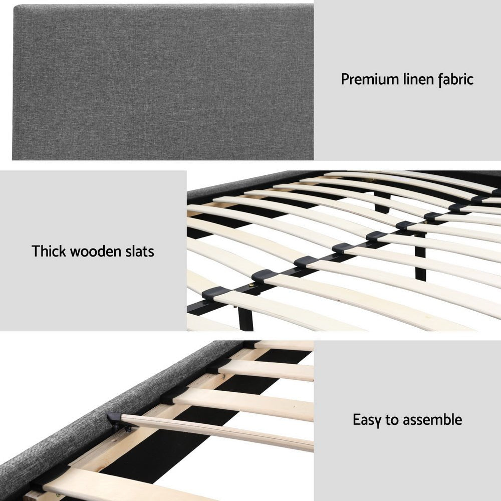Artiss Bed Frame Queen Size Grey NEO - OZ Home Deals