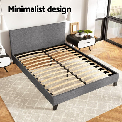 Artiss Bed Frame Queen Size Grey NEO - OZ Home Deals