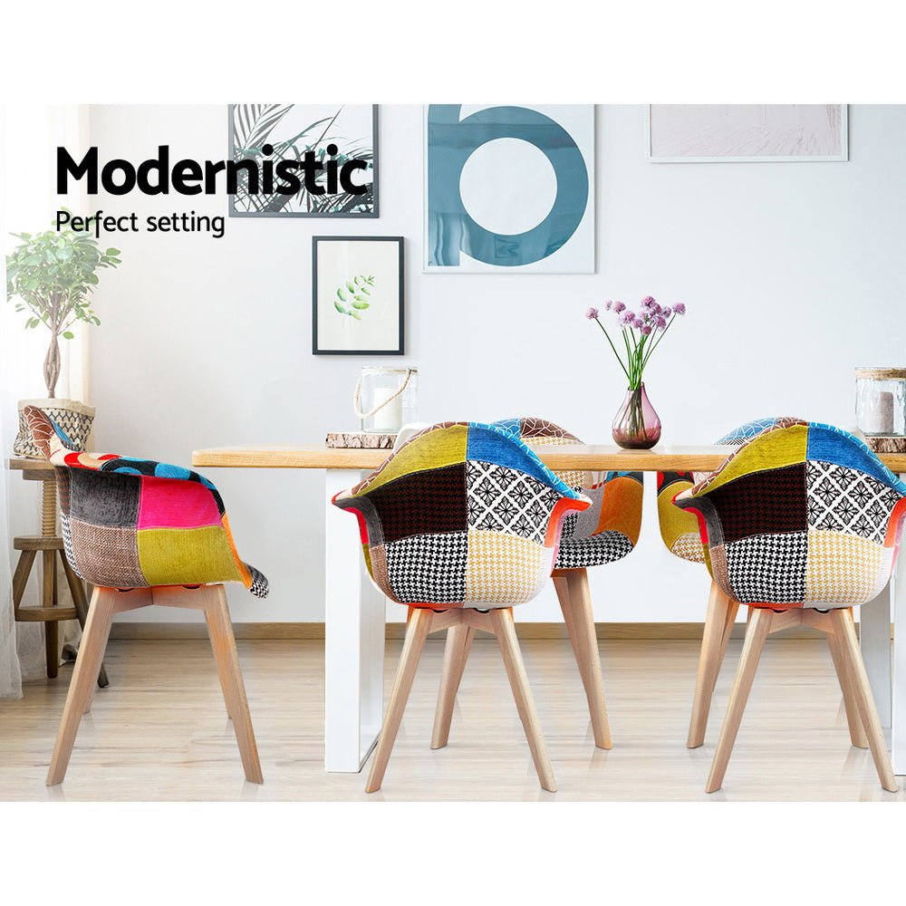 Artiss Dining Chairs Set of 2 Fabric Retro Replica DSW - OZ Home Deals