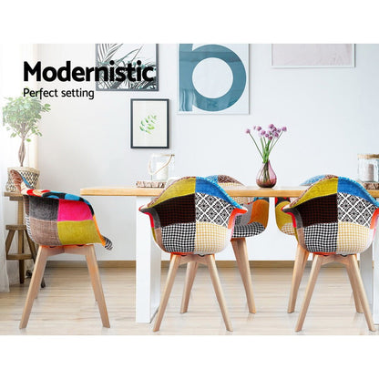 Artiss Dining Chairs Set of 2 Fabric Retro Replica DSW - OZ Home Deals