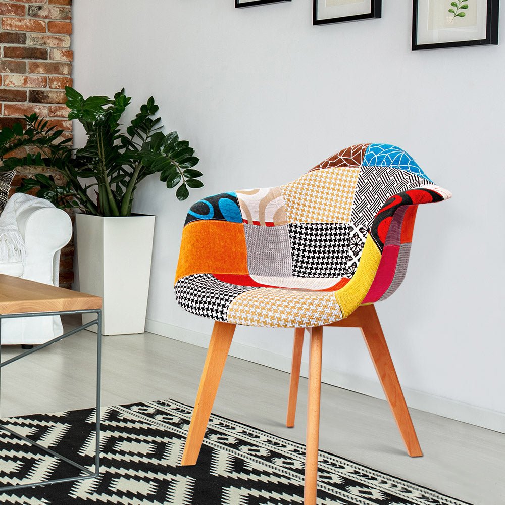 Artiss Dining Chairs Set of 2 Fabric Retro Replica DSW - OZ Home Deals