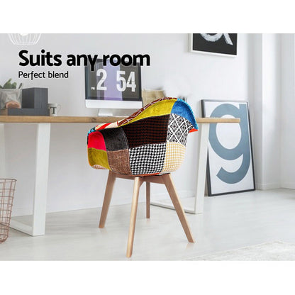 Artiss Dining Chairs Set of 2 Fabric Retro Replica DSW - OZ Home Deals