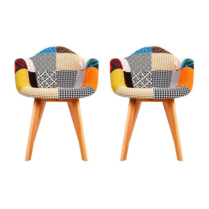 Artiss Dining Chairs Set of 2 Fabric Retro Replica DSW - OZ Home Deals