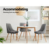 Artiss Dining Chairs Set of 2 Fabric Wooden Grey - OZ Home Deals
