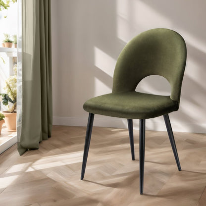 Artiss Dining Chairs Set of 2 Velvet Hollow Green - OZ Home Deals