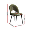 Artiss Dining Chairs Set of 2 Velvet Hollow Green - OZ Home Deals