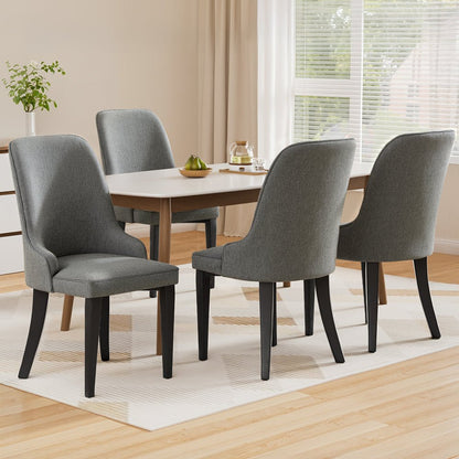 Artiss Dining Chairs Set of 4 Linen Fabric Grey - OZ Home Deals