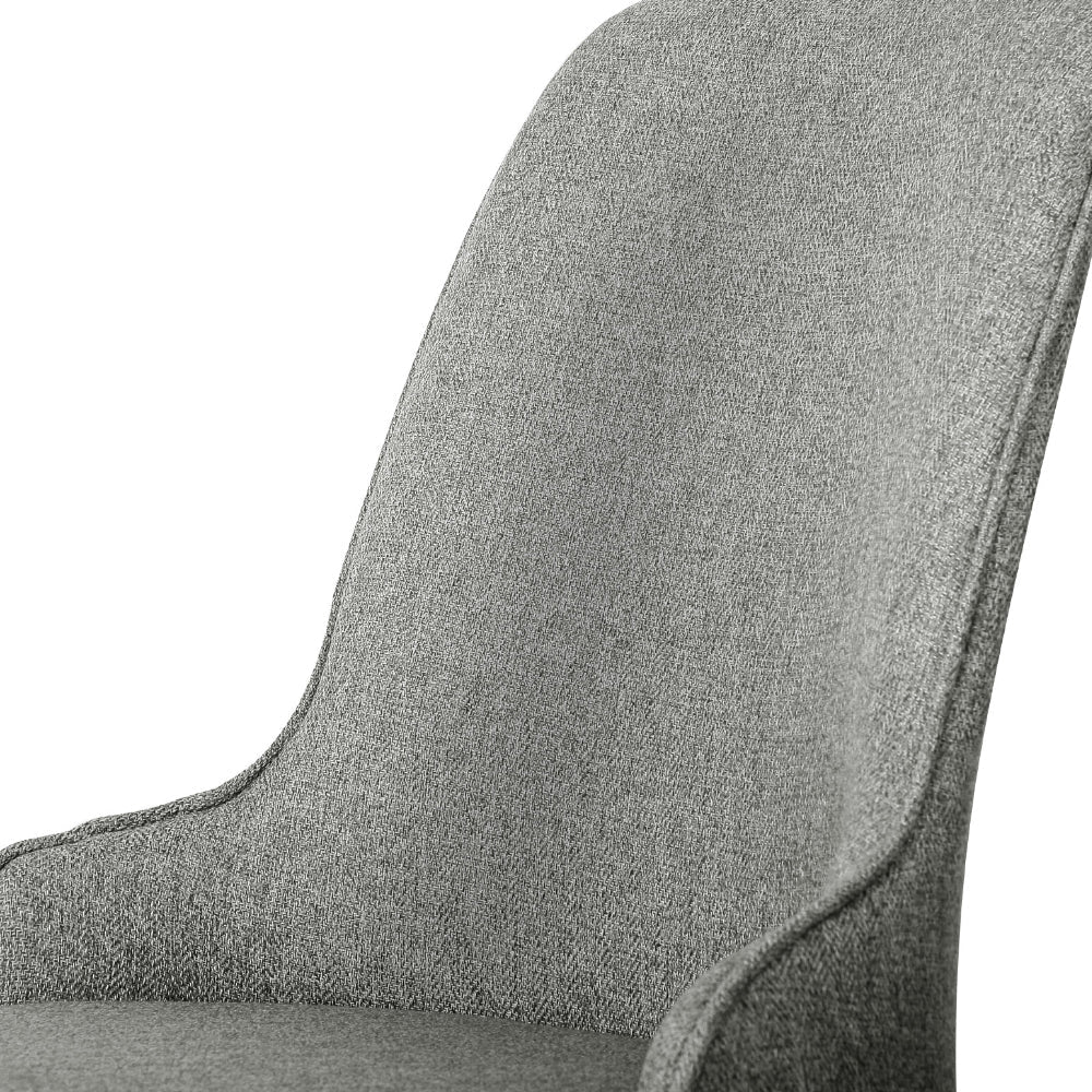 Artiss Dining Chairs Set of 4 Linen Fabric Grey - OZ Home Deals