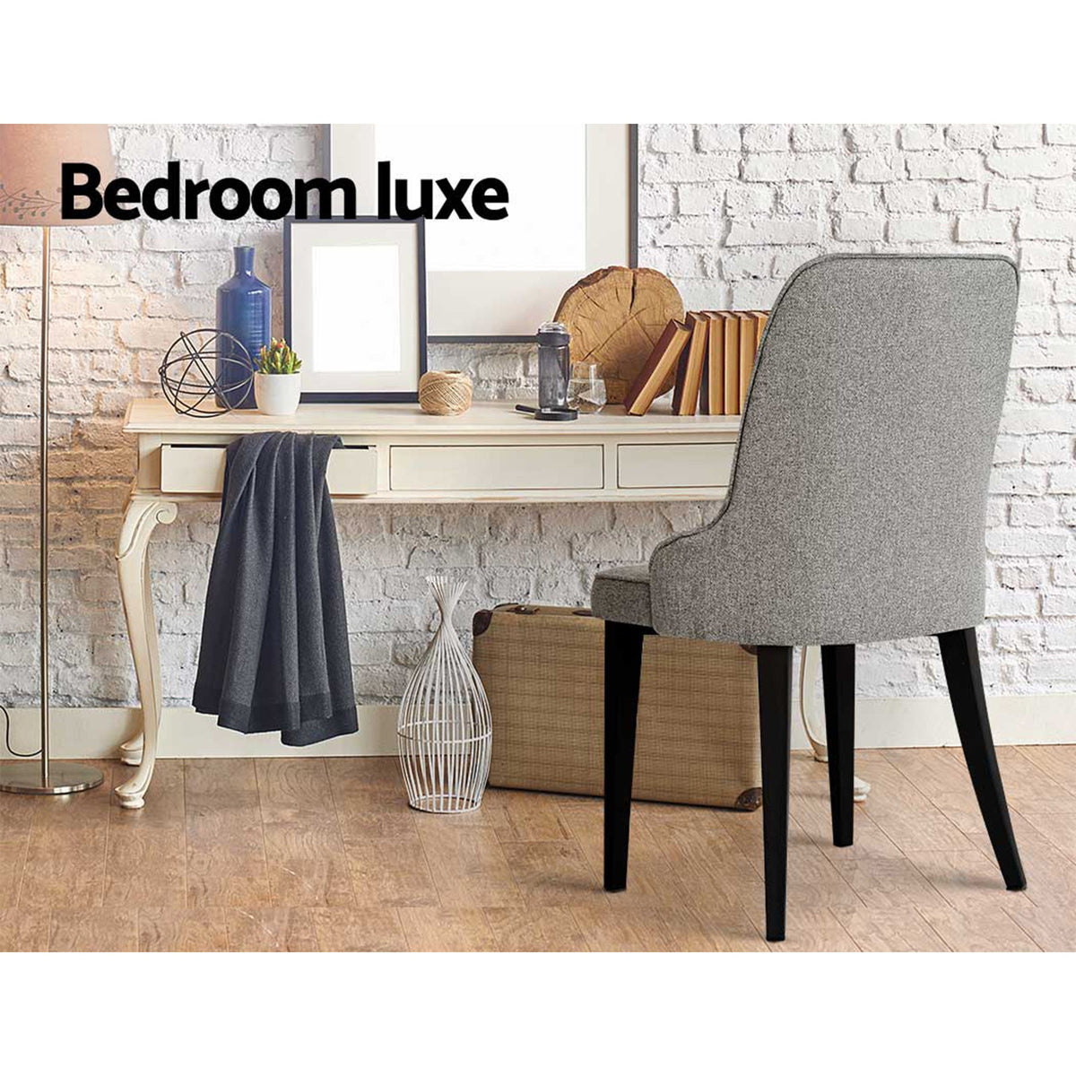 Artiss Dining Chairs Set of 4 Linen Fabric Grey - OZ Home Deals