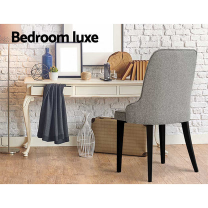 Artiss Dining Chairs Set of 4 Linen Fabric Grey - OZ Home Deals