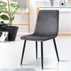 Artiss Dining Chairs Set of 4 Velvet Horizontal Slope Grey - OZ Home Deals