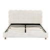 Artiss Queen Bed Frame Cloud Headboard Boucle Fabric Mattress Platform Base White - OZ Home Deals