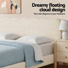 Artiss Queen Bed Frame Cloud Headboard Boucle Fabric Mattress Platform Base White - OZ Home Deals