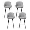 Arugma Linen Bar Stools – Set of 4 (Grey &amp; Black) - OZ Home Deals