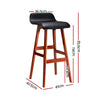 Aurex PU Leather Bentwood Bar Stools – Set of 4 (Black) - OZ Home Deals