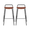 Barossa 2 - Piece PU Leather Bar Stools – Brown & Black - OZ Home Deals