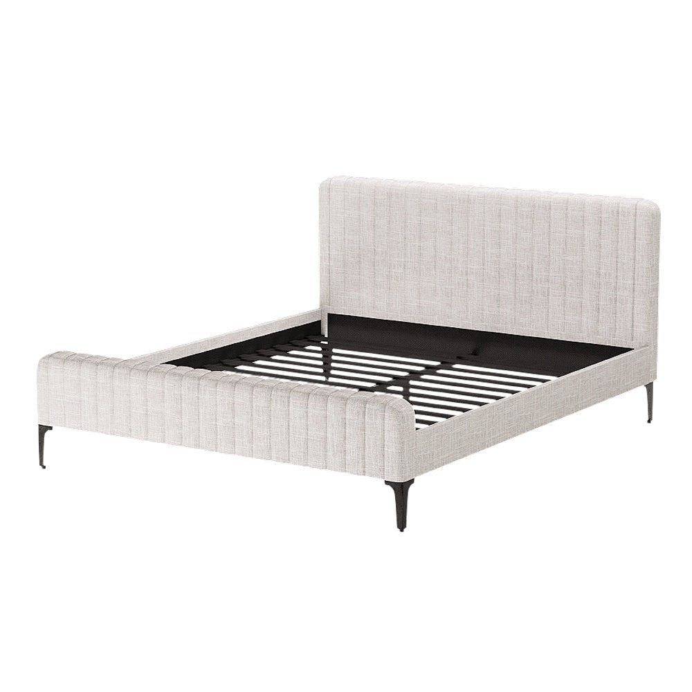 Bed Frame King Size Beige AMMY - OZ Home Deals