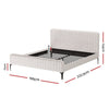 Bed Frame King Size Beige AMMY - OZ Home Deals