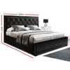 Bed Frame King Size Gas Lift Black TIYO - OZ Home Deals
