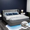 Bed Frame King Size Gas Lift Grey ISSA - OZ Home Deals
