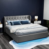 Bed Frame King Size Gas Lift Grey ISSA - OZ Home Deals