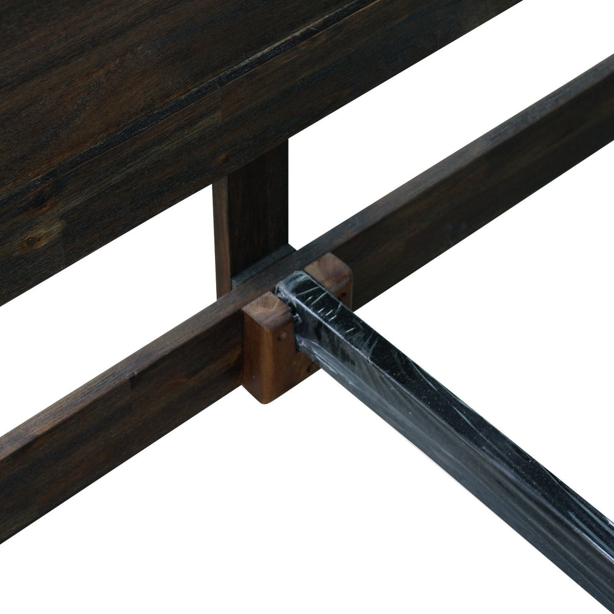 Bed Frame King Size in Solid Wood Veneered Acacia Bedroom Timber Slat in Chocolate - OZ Home Deals