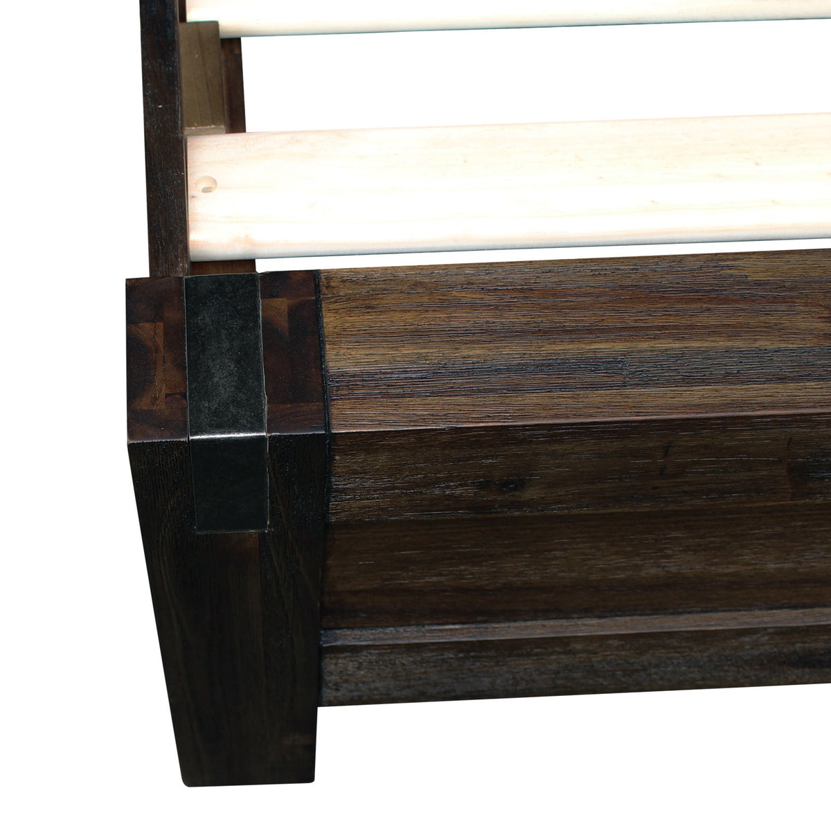 Bed Frame King Size in Solid Wood Veneered Acacia Bedroom Timber Slat in Chocolate - OZ Home Deals