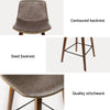 Bentwood Walnut PU Leather Bar Stools – Set of 4 - OZ Home Deals