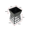 Black Fire Pit Square Log Patio Garden Heater Outdoor Table Top BBQ Camping - OZ Home Deals