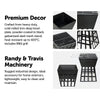 Black Fire Pit Square Log Patio Garden Heater Outdoor Table Top BBQ Camping - OZ Home Deals