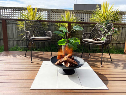 Black Lassen Cast Iron Fire Pit - OZ Home Deals