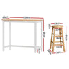 Byron 5-Piece Bar Table & Stools Set – Pine & Natural Beech Wood - OZ Home Deals