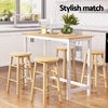 Byron 5-Piece Bar Table & Stools Set – Pine & Natural Beech Wood - OZ Home Deals
