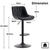 Celeste Diamond Bar Stools – Black & Gold, Set of 2 - OZ Home Deals