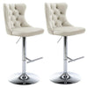 Champ Velvet Adjustable Bar Stools – Set of 2 - OZ Home Deals