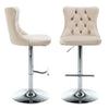 Champ Velvet Adjustable Bar Stools – Set of 2 - OZ Home Deals