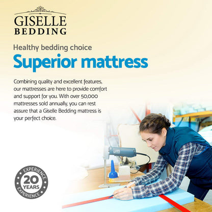 Coastline Double Pillow Top Bonnell Spring Mattress – Medium Firm - OZ Home Deals