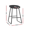 Everest PU Leather Bar Stools – Black Metal Frame, 65cm - OZ Home Deals