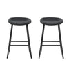 Everest PU Leather Bar Stools – Black Metal Frame, 65cm - OZ Home Deals