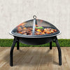 Fire Pit BBQ Charcoal Smoker Portable Outdoor Camping Pits Patio Fireplace 22" - OZ Home Deals
