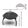 Fire Pit BBQ Charcoal Smoker Portable Outdoor Camping Pits Patio Fireplace 22" - OZ Home Deals