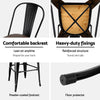 Forgewood Industrial Bar Stools – Set of 4 (Black &amp; Walnut) - OZ Home Deals