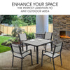 Fortia 90 x 90cm Outdoor Dining Table, Square, Furniture for Outside - OZ Home Deals
