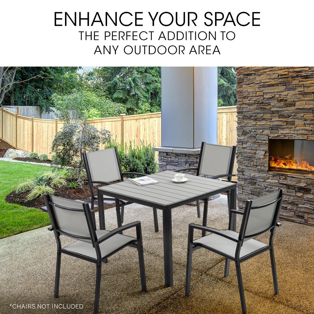 Fortia 90 x 90cm Outdoor Dining Table, Square, Furniture for Outside - OZ Home Deals
